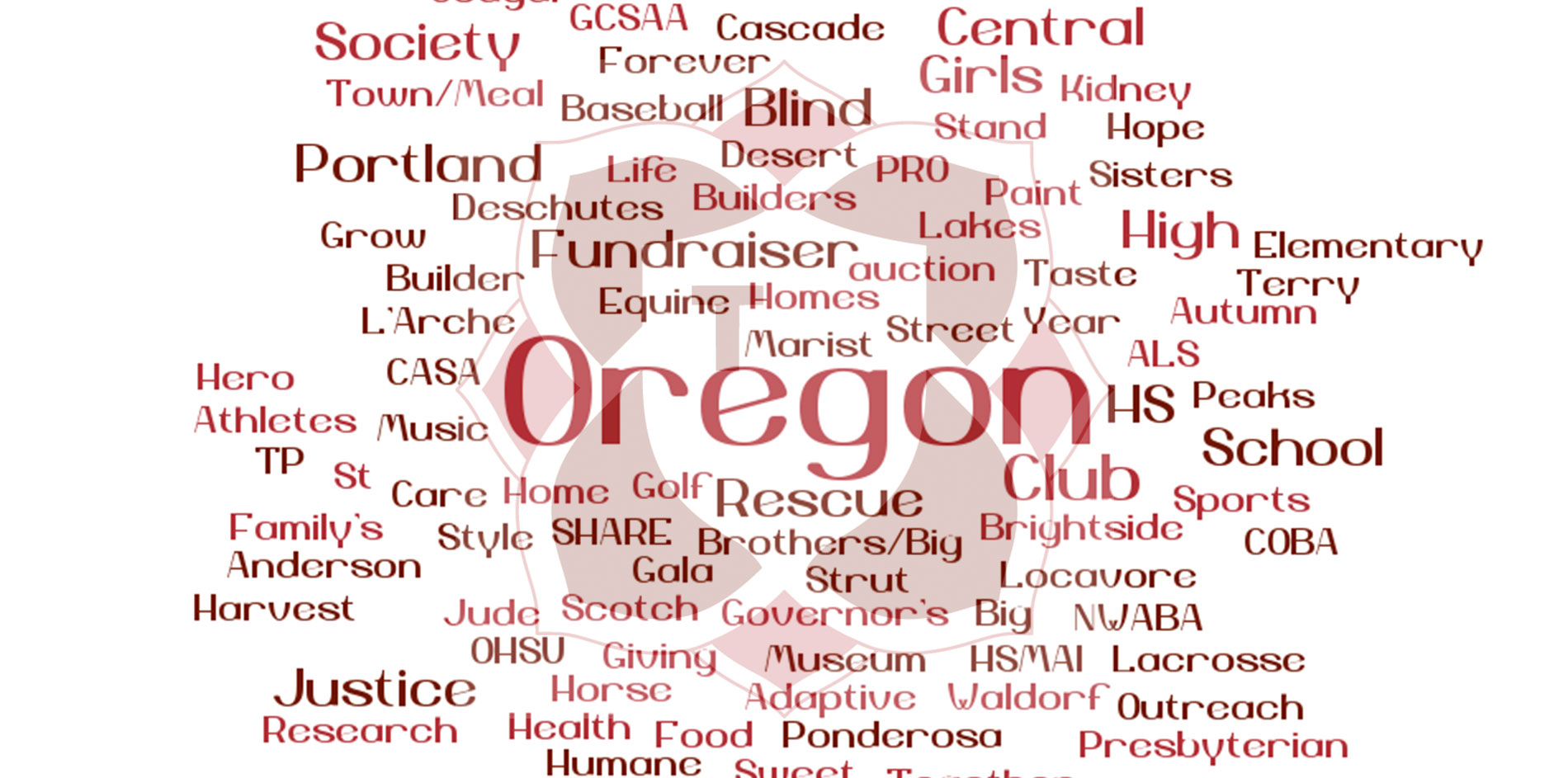 Oregon Fundraiser Word Cloud
