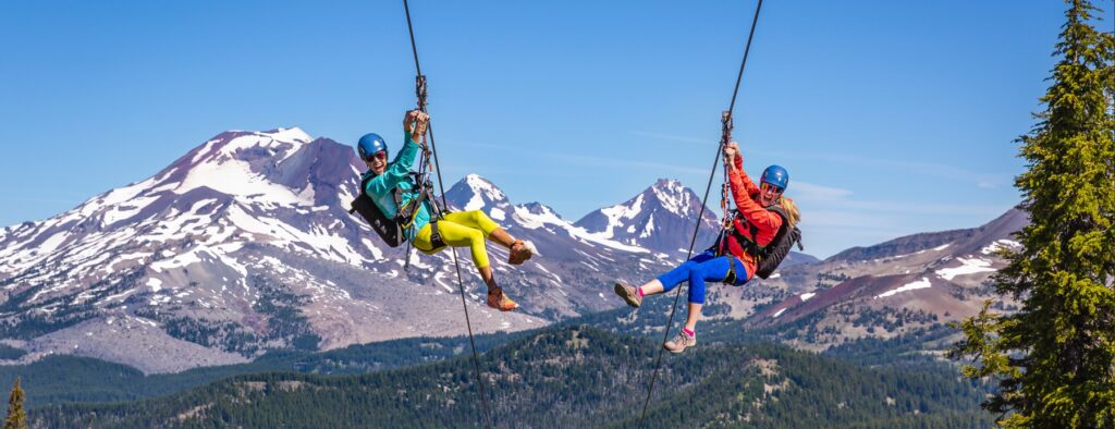 Ziplining at Mt. Bachelor