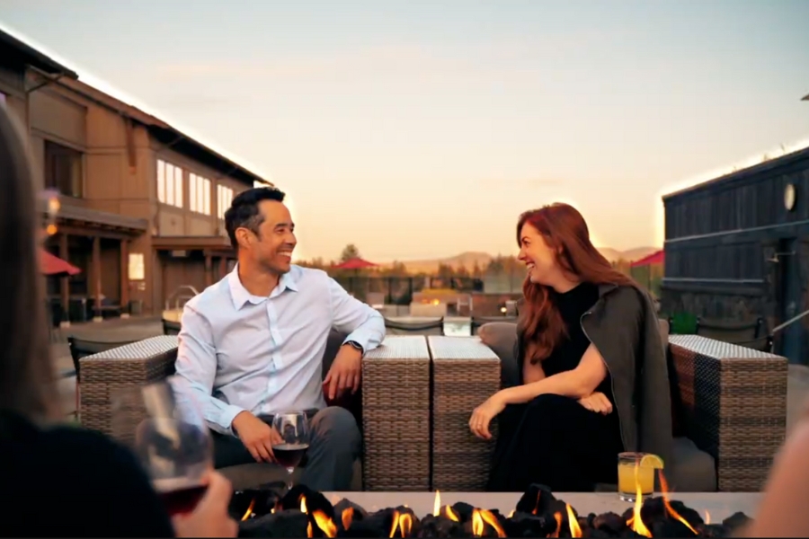 Gathering after a days of meetings