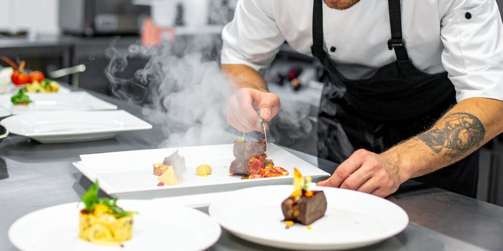 Chef preparing food