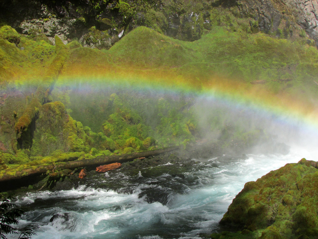 rainbow over a river 