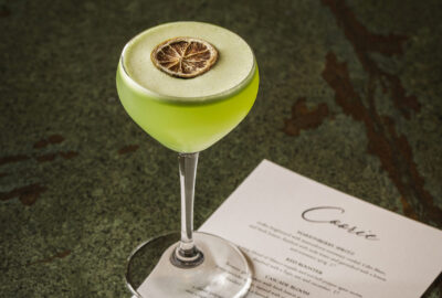 Coorie cocktail with menu